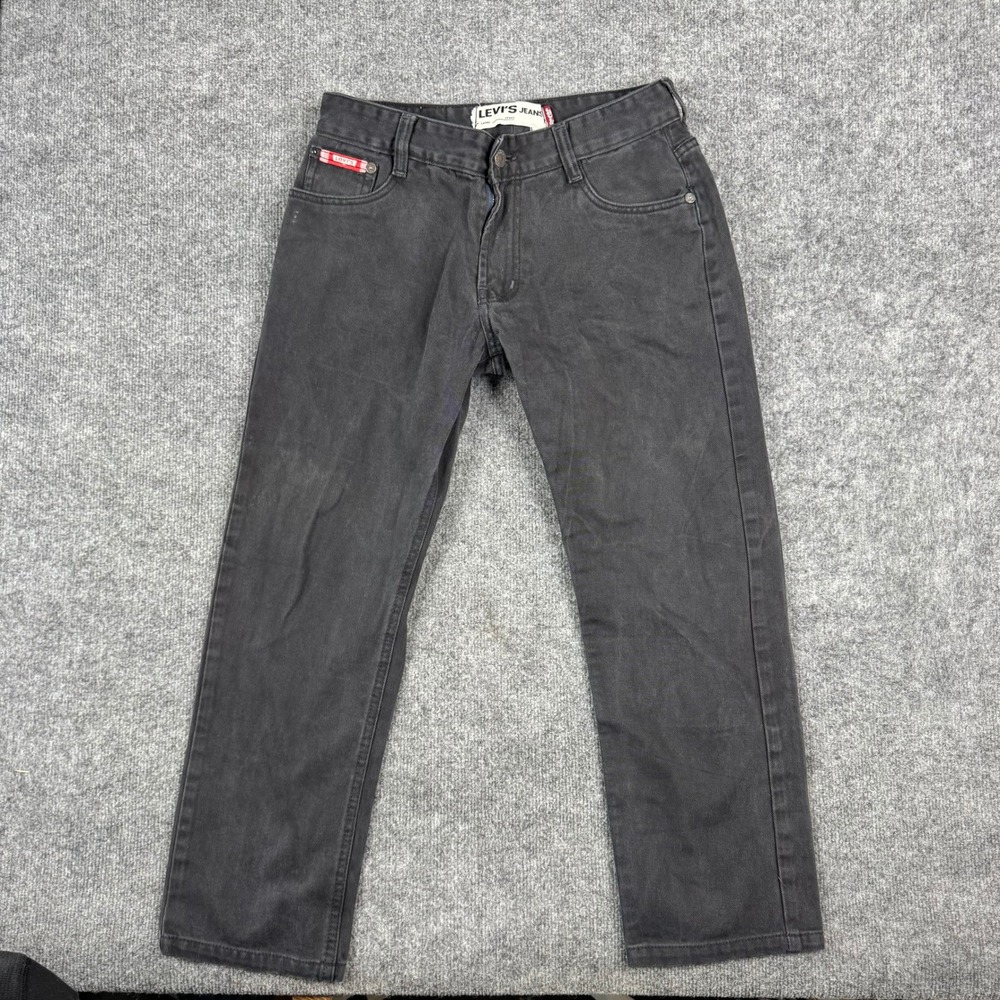 Levi's Jeans Mens Size 32 Black 501 Straight Leg Faded Denim Casual Classic